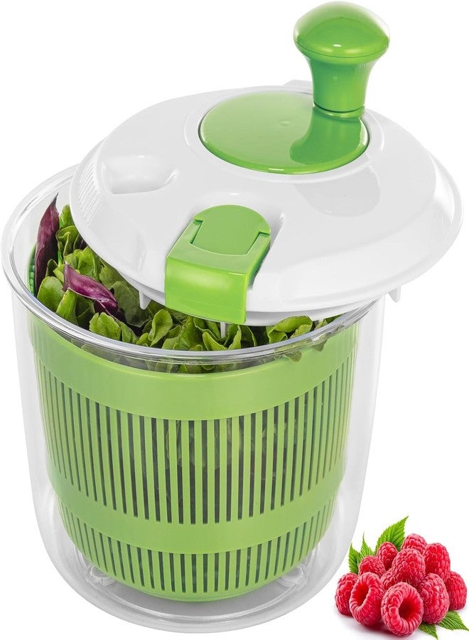 Vihoom Small Salad Spinner with Lid and 3 L Salad Bowl and Mesh, Salad Spinner for Washing and Drying Salad, Vegetables and Fruit, Effective and Easy Spinning